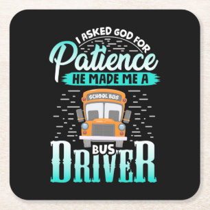 Porta-copo De Papel Quadrado Deus Me Fez Um Motorista De Ônibus
