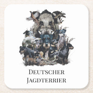 Porta-copo De Papel Quadrado Deutscher Jagdterrier