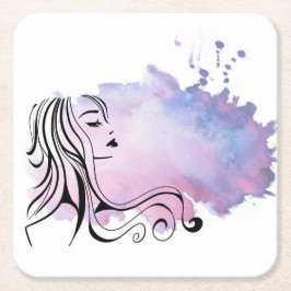 Porta-copo De Papel Quadrado Dia da Mulher feliz dia de as mães