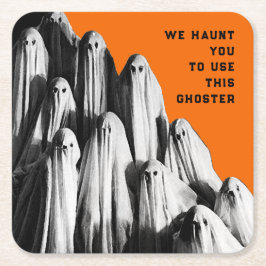 Porta-copo De Papel Quadrado Dia de as Bruxas engraçado