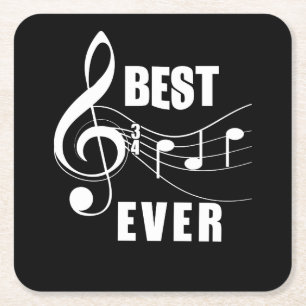 Porta-copo De Papel Quadrado Dia de os pais De Nota De Música Engraçado Do Melh