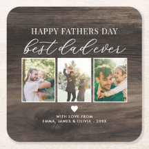Dia de os pais Feliz Melhor Pai 3 Colagem de Fotos