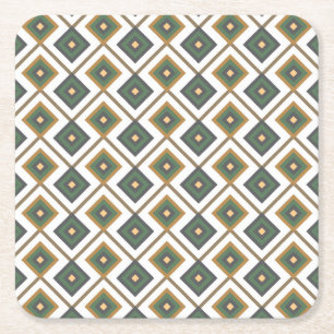 Porta-copo De Papel Quadrado Diamante no verde