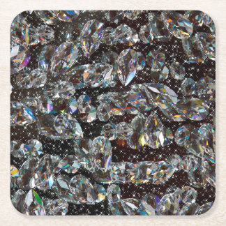 Porta-copo De Papel Quadrado Diamond Glitter Sparkle Elegant