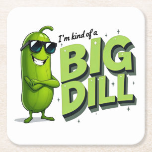 Porta-copo De Papel Quadrado Dill Pickles Lovers Gift - Designs Engraçados de C