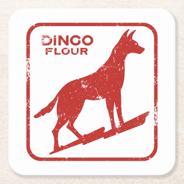 Porta-copo De Papel Quadrado Dingo Flour (Frente)