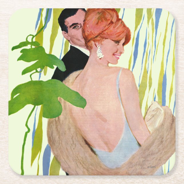 Porta-copo De Papel Quadrado Dinheiro Em Sua Mente (Frente)