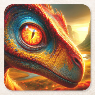 Porta-copo De Papel Quadrado Dinossauro