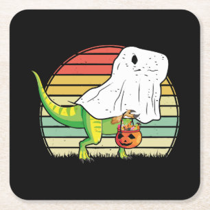 Porta-copo De Papel Quadrado Dinossauro Fantasma Engraçado Halloween