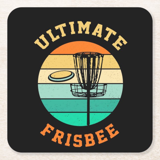 Porta-copo De Papel Quadrado Disk Golf Ultimate Frisbee (Frente)