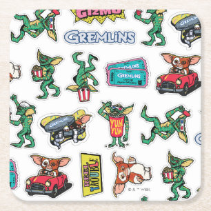 Porta-copo De Papel Quadrado Diversão com Adesivos Gremlins™ Padrão