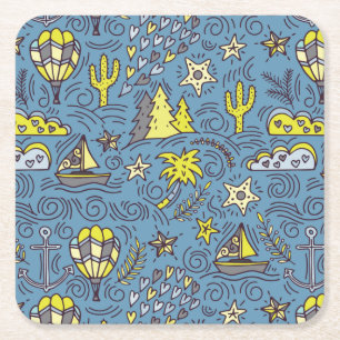 Porta-copo De Papel Quadrado Diversão de Viagem
