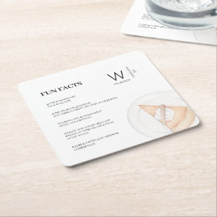 Porta-copo De Papel Quadrado Diversão Moderna Fatos Iniciais Pumpkin Pie Ação d