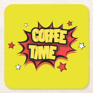 Porta-copo De Papel Quadrado Divisão de Tempo do Café