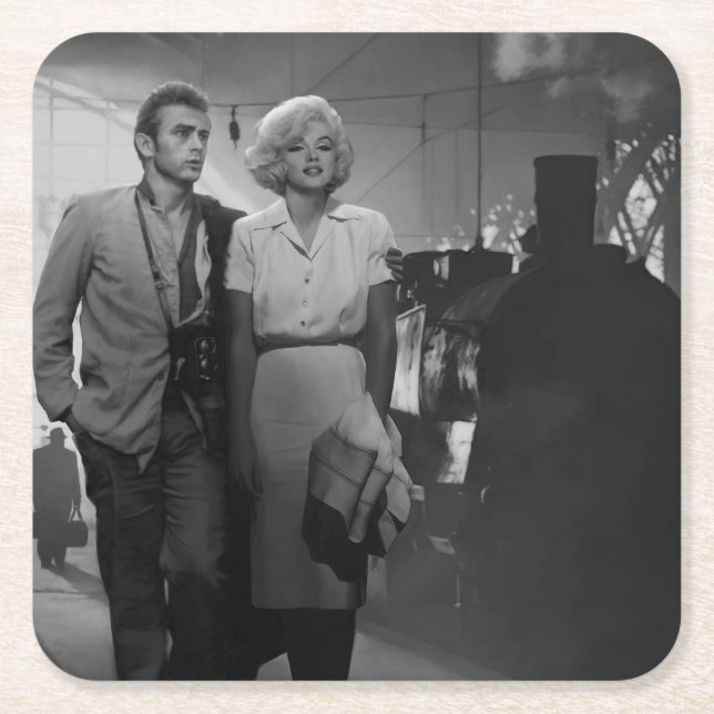 Porta-copo De Papel Quadrado Dizendo o adeus (Frente)