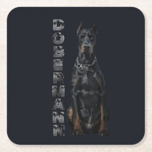 Porta-copo De Papel Quadrado Doberman Pinscher