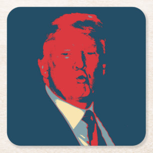 Porta-copo De Papel Quadrado Donald Trump