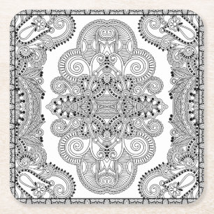 Porta-copo De Papel Quadrado Doodle original