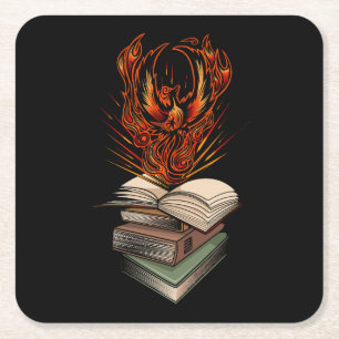 Porta-copo De Papel Quadrado Dos Livros