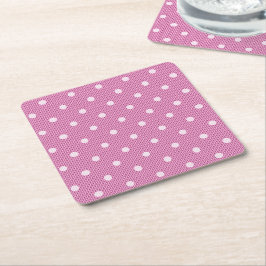 Porta-copo De Papel Quadrado Dotty Delight Pink