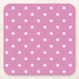 Porta-copo De Papel Quadrado Dotty Delight Pink