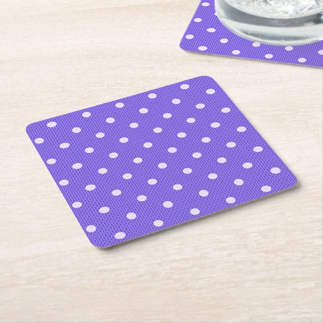 Porta-copo De Papel Quadrado Dotty Delight Roxo (Inclinado)