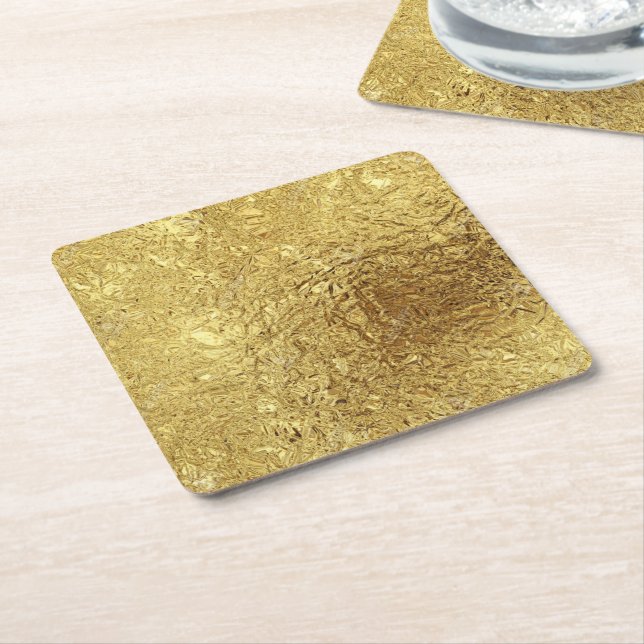 Porta-copo De Papel Quadrado Dourado- (Inclinado)