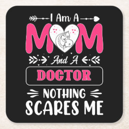 Porta-copo De Papel Quadrado Doutor Mãe, Doutor Engraçado Mãe