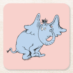 Porta-copo De Papel Quadrado Dr. Seuss Horton Lado Vista