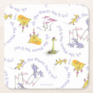 Porta-copo De Papel Quadrado Dr. Seuss "Oh, os Lugares aonde Você Irá!"