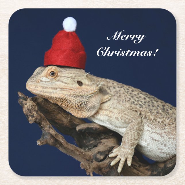 Porta-copo De Papel Quadrado Dragão Carborado Personalizado Lizard - Santa Chap (Frente)