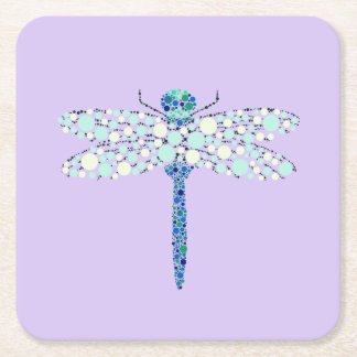 Porta-copo De Papel Quadrado Dragonfly In Dots