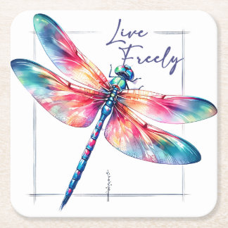 Porta-copo De Papel Quadrado Dragonfly of Freedom