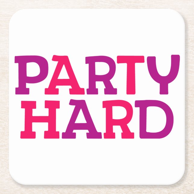 Porta-copo De Papel Quadrado Duro de festa. (Frente)