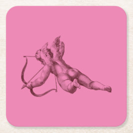 Porta-copo De Papel Quadrado É Cupido Romântico