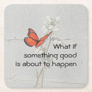 Porta-copo De Papel Quadrado E se algo de bom Porta copos de papel