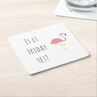 Porta-copo De Papel Quadrado "É sexta-feira ainda? "coaster.