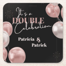 É um Elegante de Aniversário Comum de Dupla Celebr