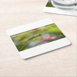 Porta-copo De Papel Quadrado Earth’s Glow and Healing Japanese Flowers/EarthDay