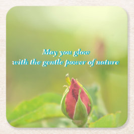 Porta-copo De Papel Quadrado Earth’s Glow and Healing Japanese Flowers/EarthDay