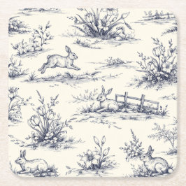 Porta-copo De Papel Quadrado Easter Bunny Plates