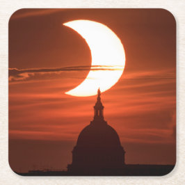 Porta-copo De Papel Quadrado Eclipse Solar 2021