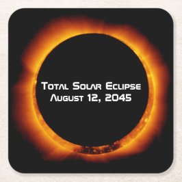 Porta-copo De Papel Quadrado Eclipse Solar Total 2045