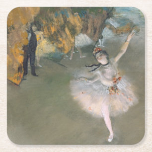 Porta-copo De Papel Quadrado Edgar Degas A estrela ou o dançarino do Palco