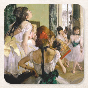 Porta-copo De Papel Quadrado Edgar Degas Classe de Dança
