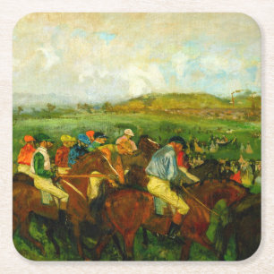 Porta-copo De Papel Quadrado Edgar Degas Horseback Riding