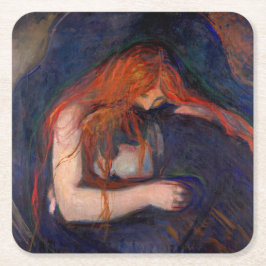 Porta-copo De Papel Quadrado Edvard Munch - Vampiro / Amor e Dor