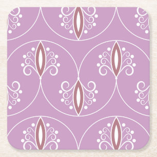 Porta-copo De Papel Quadrado Elegância Giratória: Geométrico Vintage