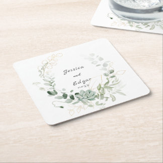Porta-copo De Papel Quadrado elegant eucalyptus
