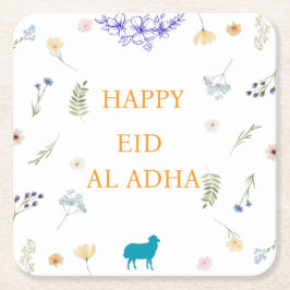 Porta-copo De Papel Quadrado Elegant Floral Eid al-Adha 